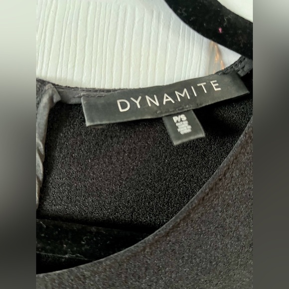 Dynamite Black Dress. Sleeveless Above Knee Length. Fit and Flare. Like New. - Picture 2 of 2